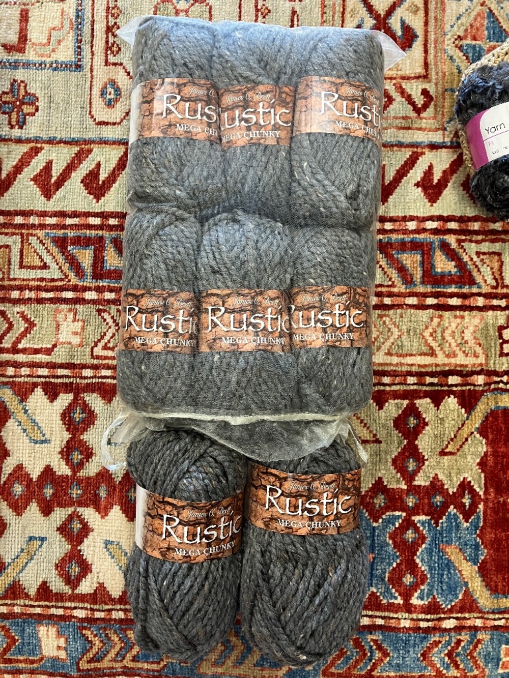8 x New James C Brett Rustic Mega Chunky Yarn - Made in Turkey - Slate Grey CS14